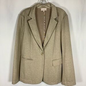 Skies Are Blue Blazer Size XXL Tan Unlined